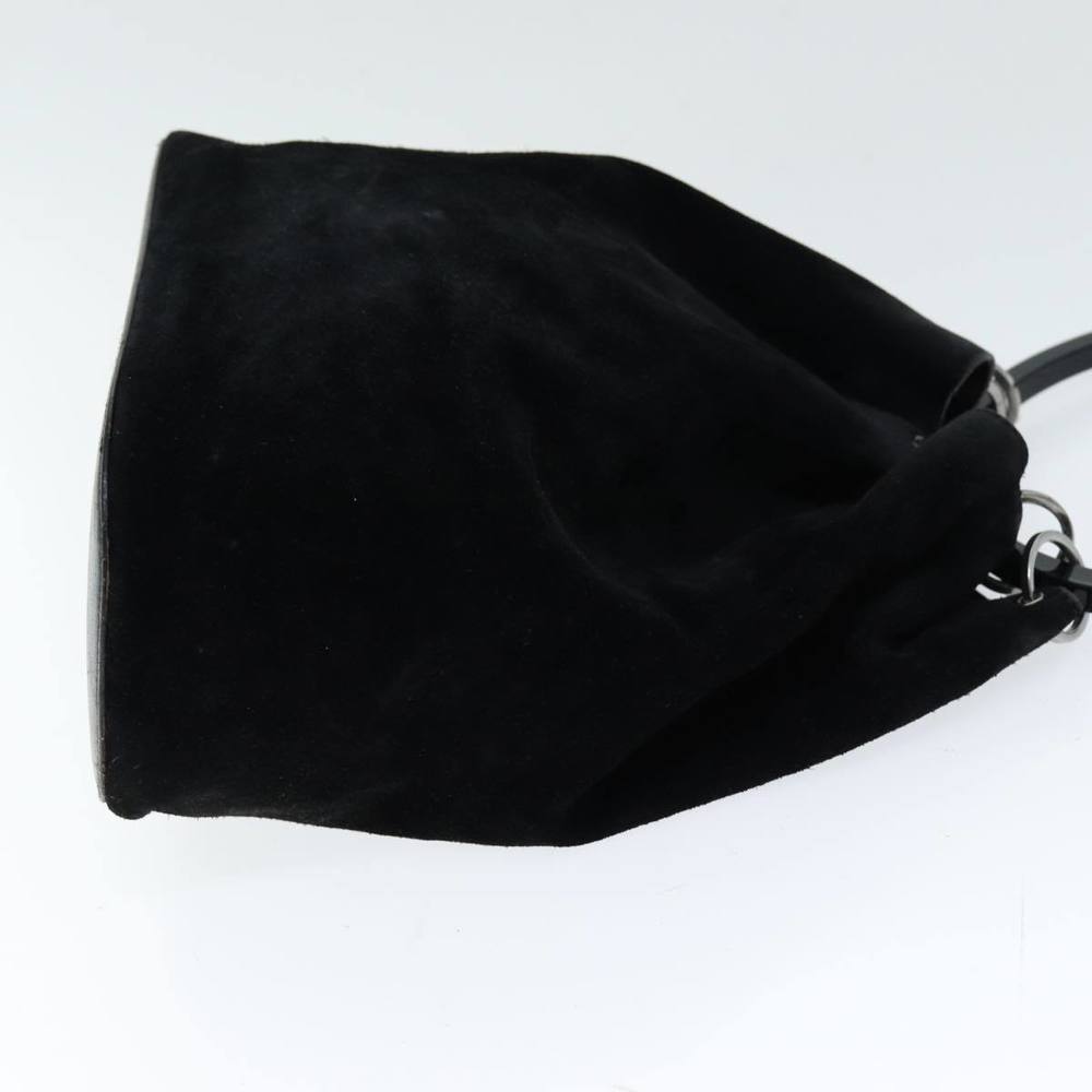 GUCCI Hand Bag Suede Outlet Black 001 3738 Auth 74647 - Picture 4 of 16